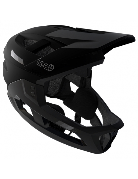 Kask rowerowy full face LEATT MTB Enduro 2.0 Junior Stealth Black/Grey (odpinana garda)