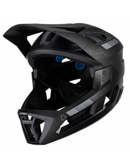 Kask rowerowy full face LEATT MTB Enduro 2.0 Stealth Black/Grey (odpinana garda)