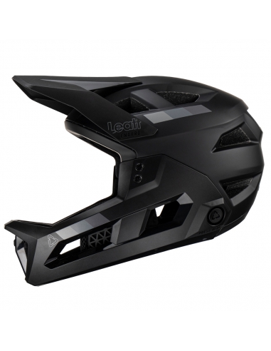 Kask rowerowy full face LEATT MTB Enduro 2.0 Stealth Black/Grey (odpinana garda)