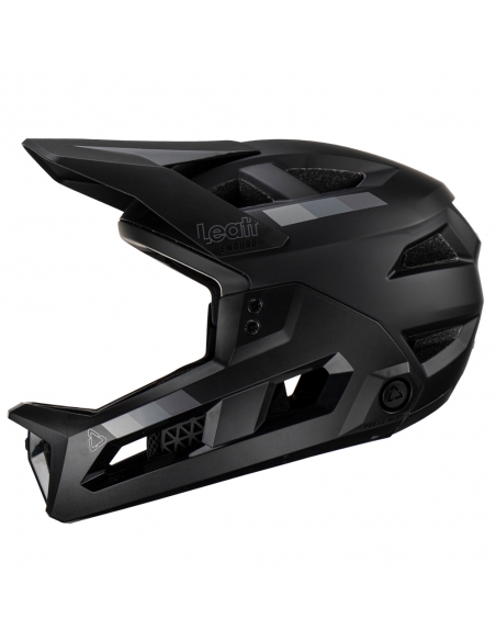 Kask rowerowy full face LEATT MTB Enduro 2.0 Stealth Black/Grey (odpinana garda)