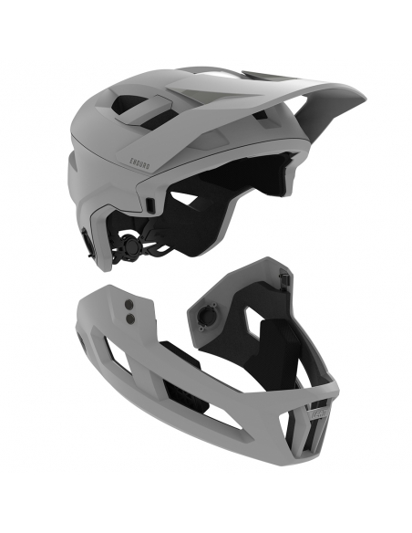 Kask rowerowy full face LEATT MTB Enduro 2.0 Stealth Black/Grey (odpinana garda)