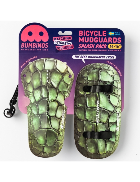 Błotniki rowerowe dziecięce Bumbinos Mucky Saurus (komplet przód + tył)
