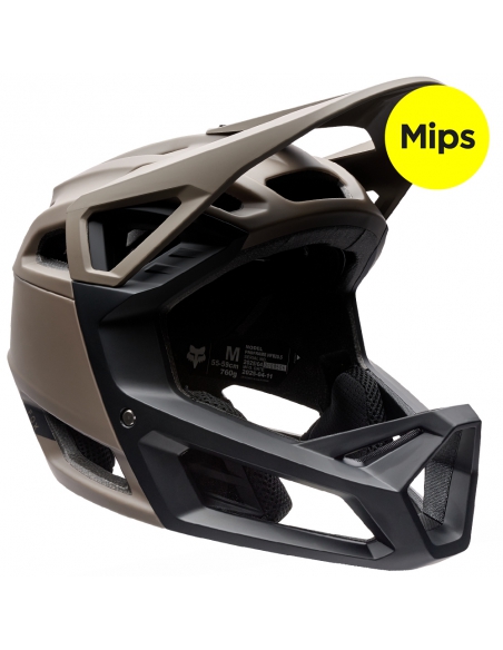 Kask rowerowy full face FOX Junior Proframe Solid MIPS Nutmeg Brown