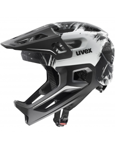 Kask rowerowy Uvex React JR full face Black-White Mat...