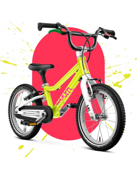 Rower dziecięcy woom 2 GO neon lime (14") limonkowy neonowy [limitowana edycja]