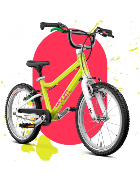 Rower dziecięcy woom 3 GO AUTOMAGIC neon lime (16") limonkowy neonowy [limitowana edycja]