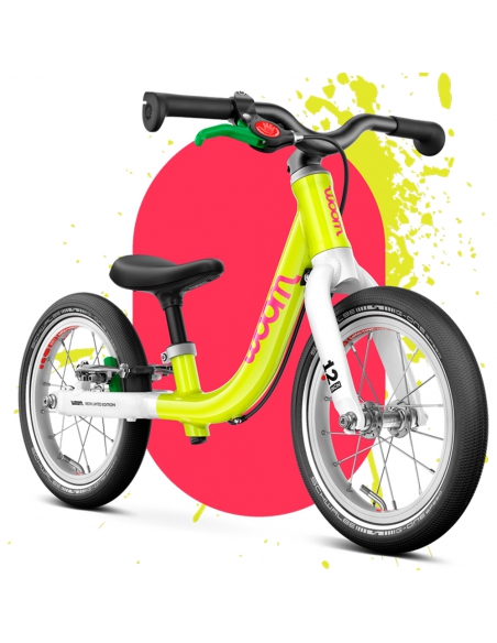 Rowerek biegowy woom 1 GO neon lime (12") limonkowy neonowy [limitowana edycja]