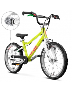 Rower dziecięcy woom 3 GO AUTOMAGIC neon lime (16") limonkowy neonowy [limitowana edycja]