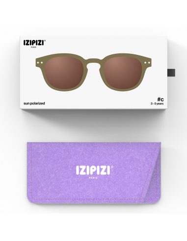 Okulary przeciwsłoneczne dla dzieci IZIPIZI KIDS ♯C Olive Polarized/Brown Lens