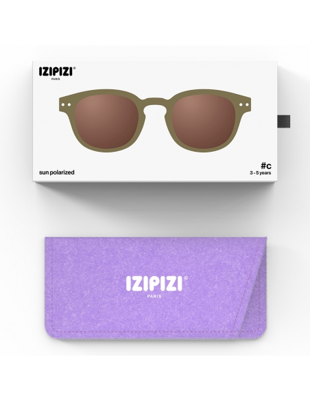 Okulary przeciwsłoneczne dla dzieci IZIPIZI KIDS ♯C Olive Polarized/Brown Lens