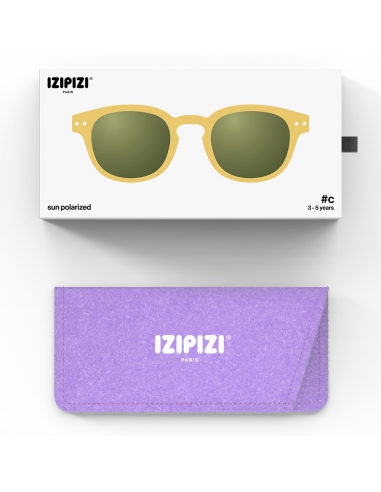 Okulary przeciwsłoneczne dla dzieci IZIPIZI KIDS ♯C Yellow Honey Polarized/Green Lens