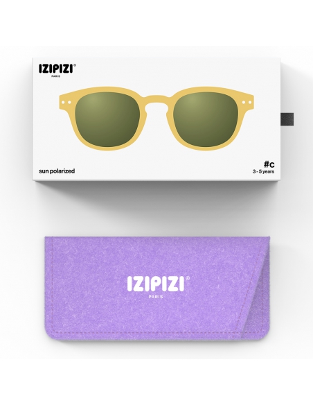 Okulary przeciwsłoneczne dla dzieci IZIPIZI KIDS ♯C Yellow Honey Polarized/Green Lens