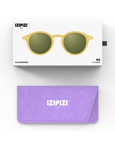 Okulary przeciwsłoneczne dla dzieci IZIPIZI KIDS ♯D Yellow Honey Polarized/Green Lens