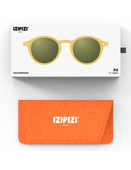 Okulary przeciwsłoneczne dla dzieci IZIPIZI KIDS #D Yellow Honey Polarized/Green Lens