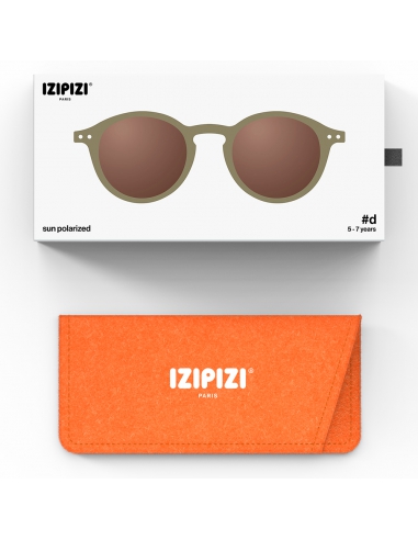 Okulary przeciwsłoneczne dla dzieci IZIPIZI KIDS #D Olive Polarized/Brown Lens