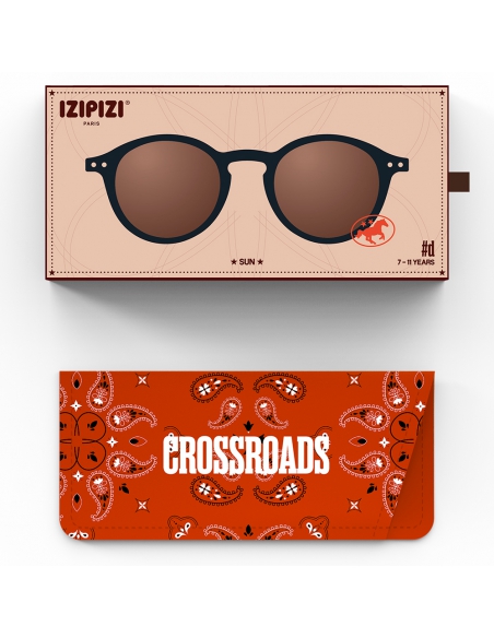 Okulary przeciwsłoneczne dla dzieci IZIPIZI JUNIOR ♯D Crossroads Black Road/Brown Lens