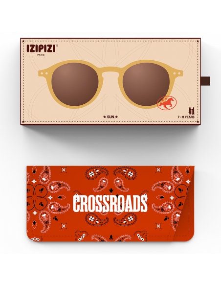 Okulary przeciwsłoneczne dla dzieci IZIPIZI JUNIOR ♯D Crossroads Golden Canyon/Brown Lens