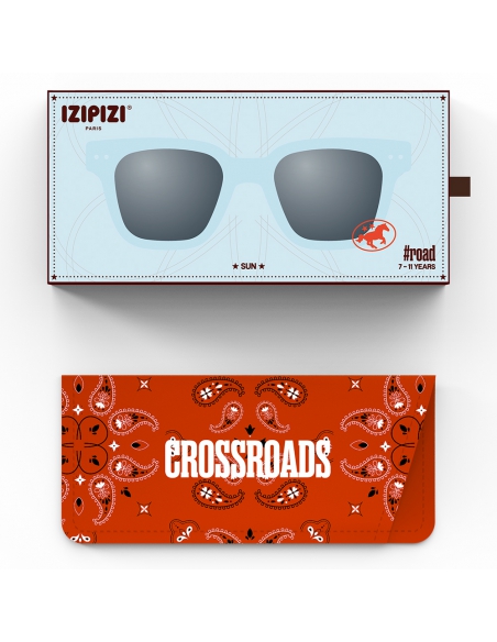 Okulary przeciwsłoneczne dla dzieci IZIPIZI JUNIOR ♯ROAD CROSSROADS Turquoise Stone [limitowana edycja]