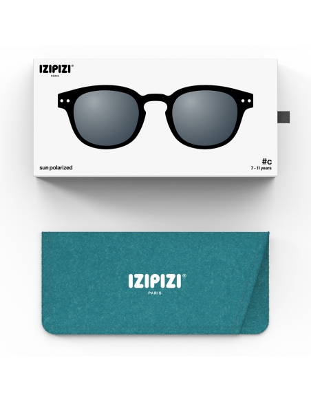 Okulary przeciwsłoneczne dla dzieci IZIPIZI JUNIOR #C Black Polarized