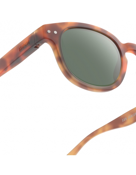 Okulary przeciwsłoneczne dla dzieci IZIPIZI JUNIOR #C Havane Polarized/Green Lens