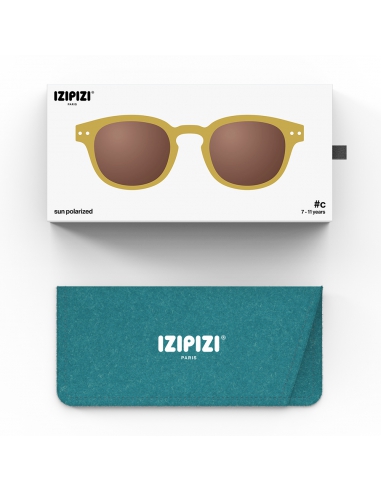 Okulary przeciwsłoneczne dla dzieci IZIPIZI JUNIOR #C Golden Green Polarized/Brown Lens