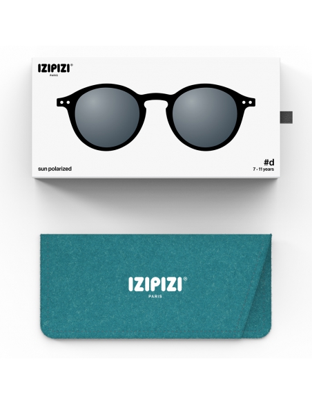 Okulary przeciwsłoneczne dla dzieci IZIPIZI JUNIOR #D Black Polarized