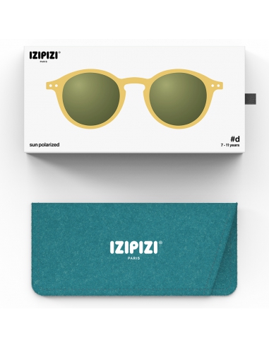 Okulary przeciwsłoneczne dla dzieci IZIPIZI JUNIOR #D Yellow Honey Polarized / Green Lens