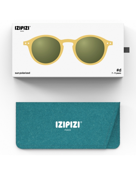 Okulary przeciwsłoneczne dla dzieci IZIPIZI JUNIOR #D Yellow Honey Polarized / Green Lens