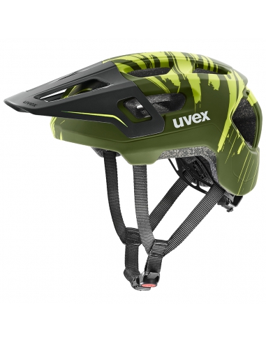 Kask rowerowy full face Uvex React JR Dark Olive Mat (odpinana garda)