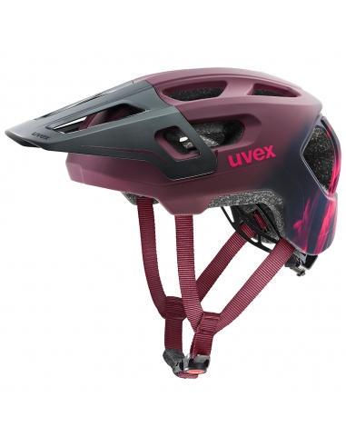 Kask rowerowy full face Uvex React JR Cranberry Mat (odpinana garda)