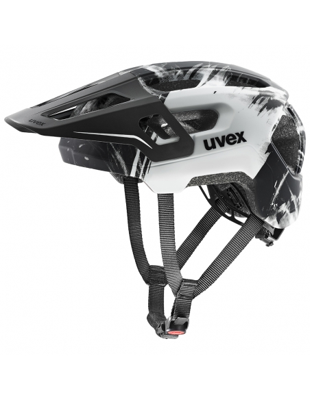 Kask rowerowy full face Uvex React JR Black-White Mat (odpinana garda)