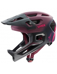 Kask rowerowy full face Uvex React JR Cranberry Mat (odpinana garda)