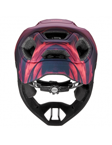 Kask rowerowy full face Uvex React JR Cranberry Mat (odpinana garda)