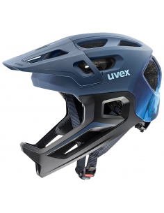 Kask rowerowy full face Uvex React JR Dusk Blue Mat (odpinana garda)