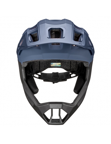 Kask rowerowy full face Uvex React JR Dusk Blue Mat (odpinana garda)