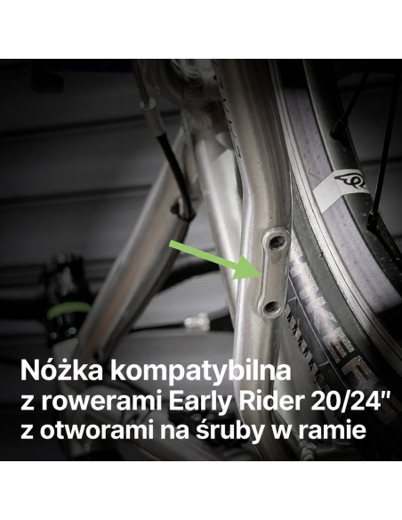 Podpórka-nóżka do rowerów Early Rider Belter Seeker 20 i 24" (montowana do ramy roweru)