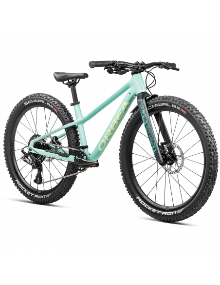 Rower dziecięcy ORBEA Kimu 24" H10 (karbonowy widelec) Aloha Green - Acid Gum