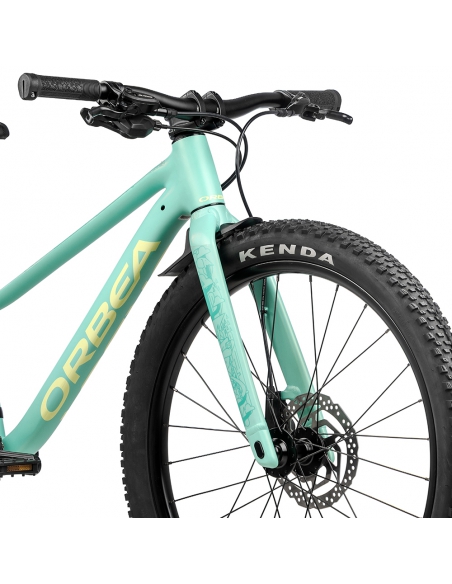 Rower dziecięcy ORBEA Kimu 24" H20 (aluminiowy widelec) Aloha Green - Acid Gum