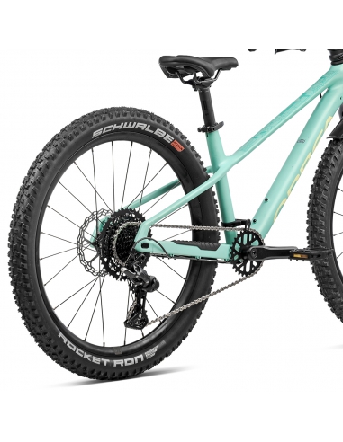 Rower dziecięcy ORBEA Kimu 24" H10 (karbonowy widelec) Aloha Green - Acid Gum