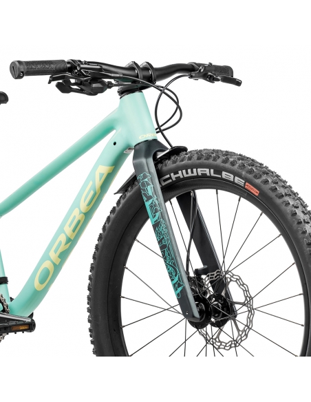 Rower dziecięcy ORBEA Kimu 24" H10 (karbonowy widelec) Aloha Green - Acid Gum