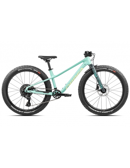 Rower dziecięcy ORBEA Kimu 24" H10 (karbonowy widelec) Aloha Green - Acid Gum