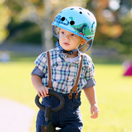 Kask Micro scootersaurus, w dinozaury