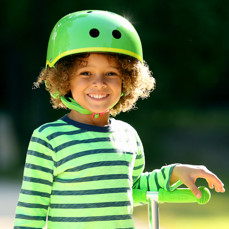 Kask Micro neonowy zielony