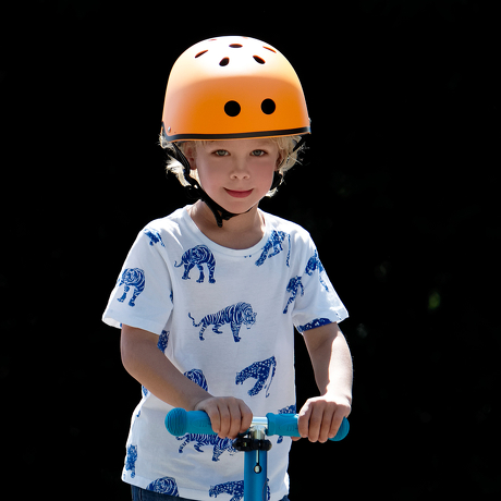 Kask Micro pomarańczowy matowy