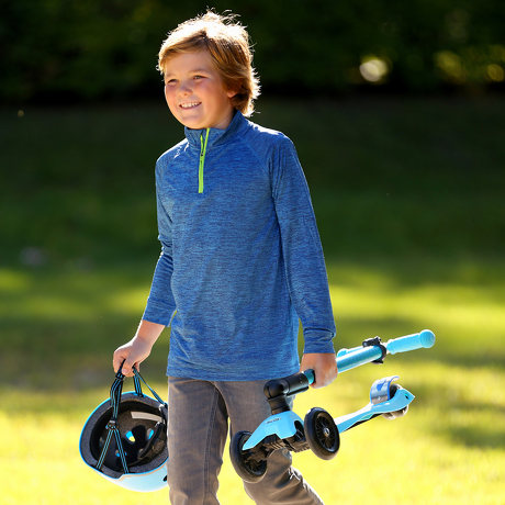 Kask Micro neonowy niebieski