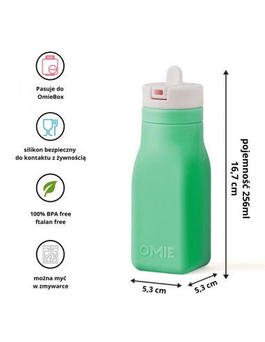 Silikonowy bidon dla dzieci OmieBottle 250 ml Green