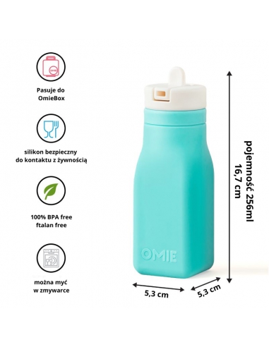 Silikonowy bidon dla dzieci OmieBottle 250 ml Teal