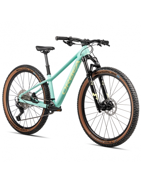 Rower dziecięcy ORBEA Kimu 27" H10 (amortyzowany widelec, dropper) Aloha Green - Acid Gum