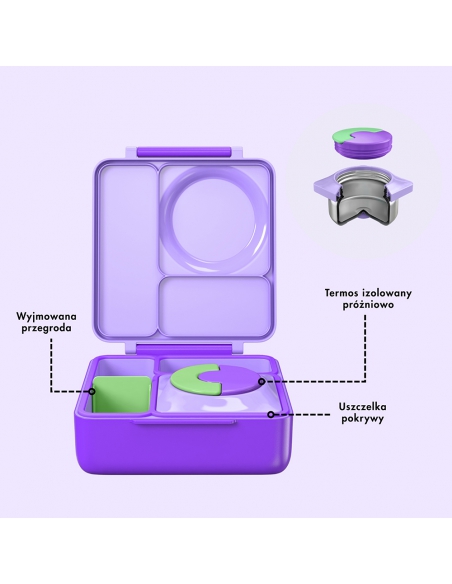 Lunchbox z termosem na jedzenie Omie OMIEBOX Lilac Purple