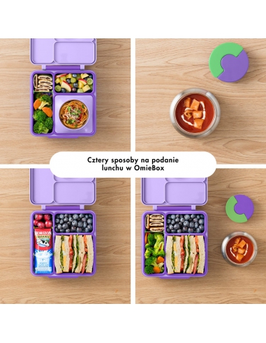 Lunchbox z termosem na jedzenie Omie OMIEBOX Lilac Purple